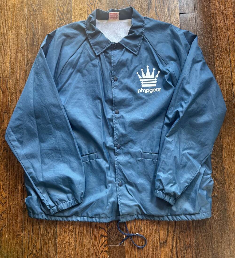 VINTAGE ‘90s ‘00s PMP Pimp Gear Crown Logo XL Lined Coaches Jacket WINDBREAKER